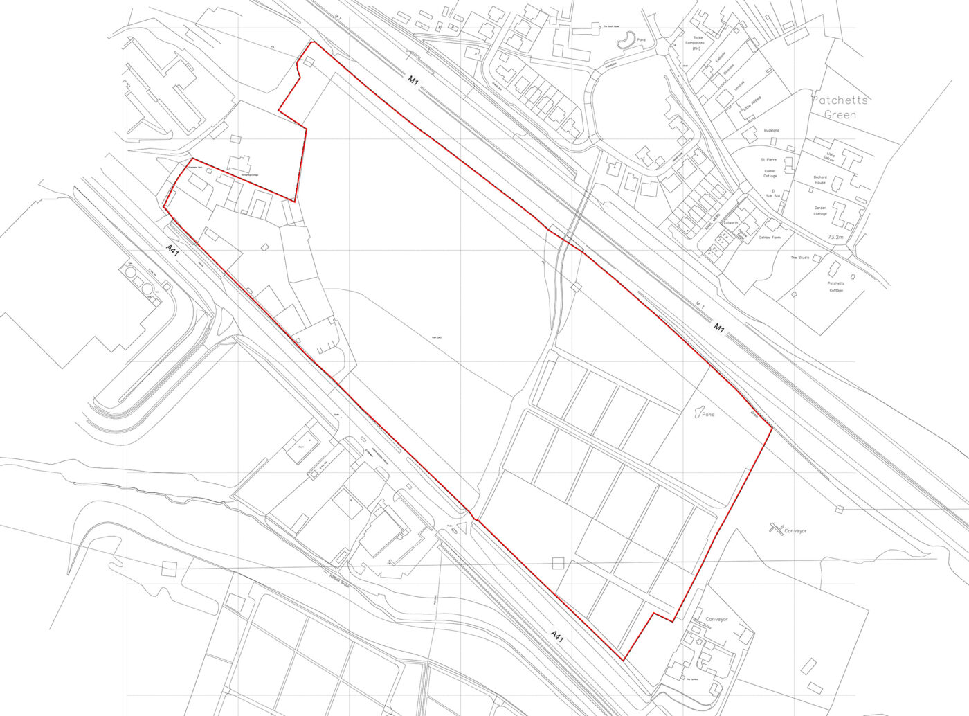 The site is located between the A41 and M1 near Watford